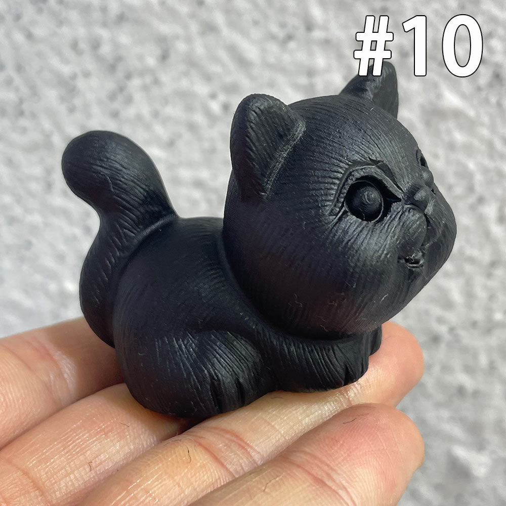 The Perfect Gift for Cat Lovers | Black Obsidian Crystal Cat