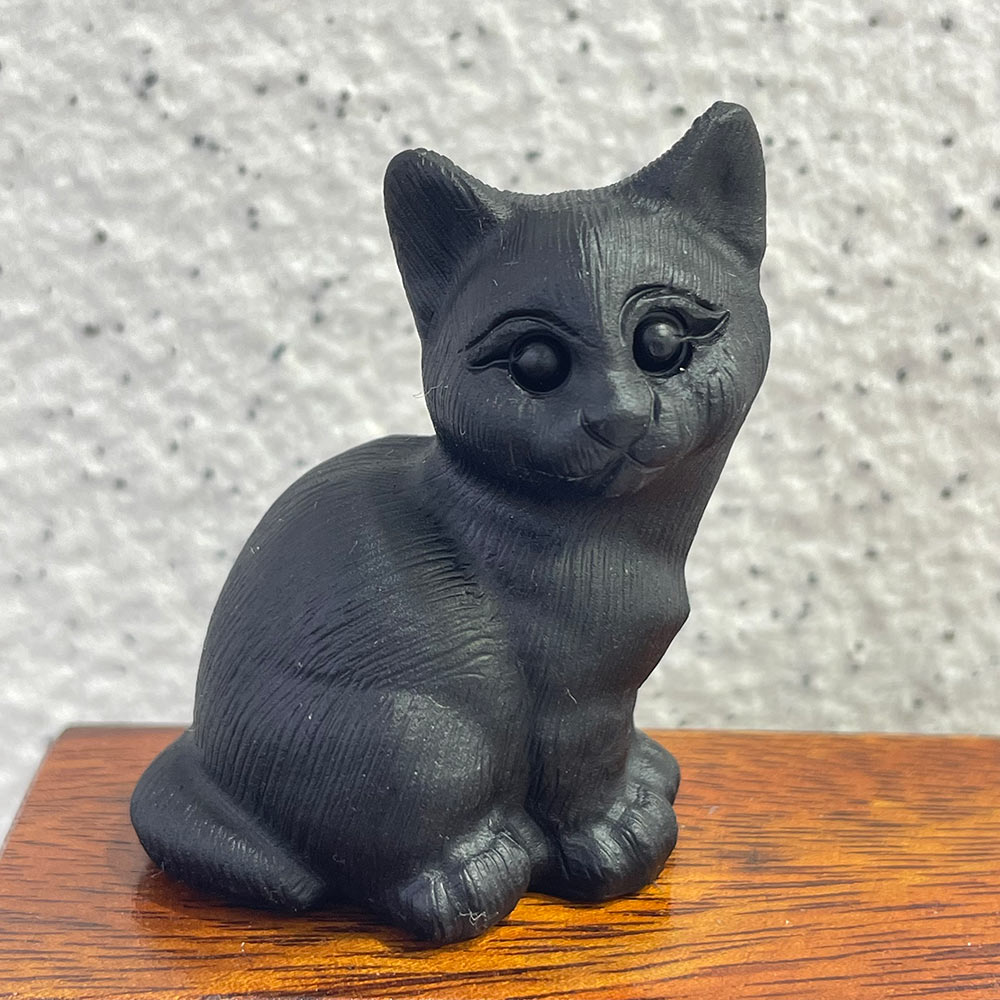 The Perfect Gift for Cat Lovers | Black Obsidian Crystal Cat