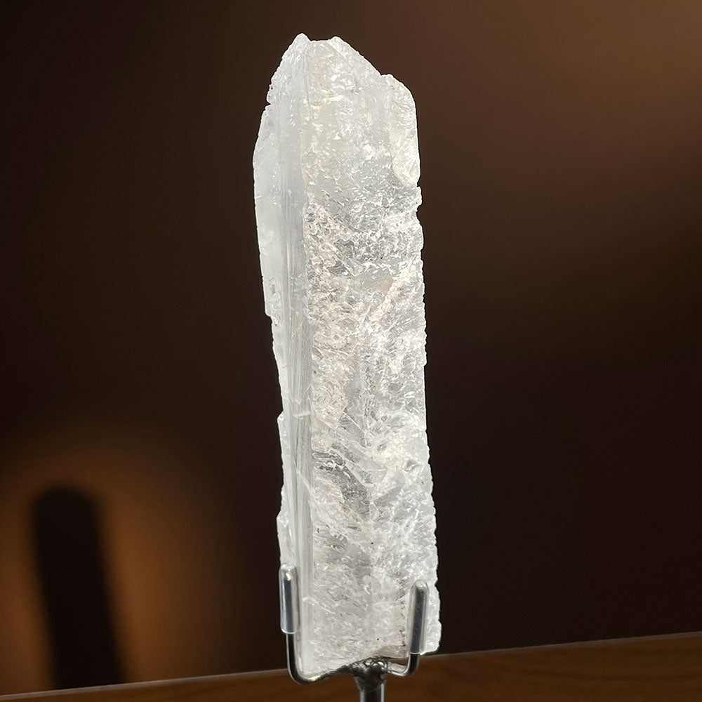 Natural Etched Growth Interference Quartz Crystal - Rare Ice Quartz Decor