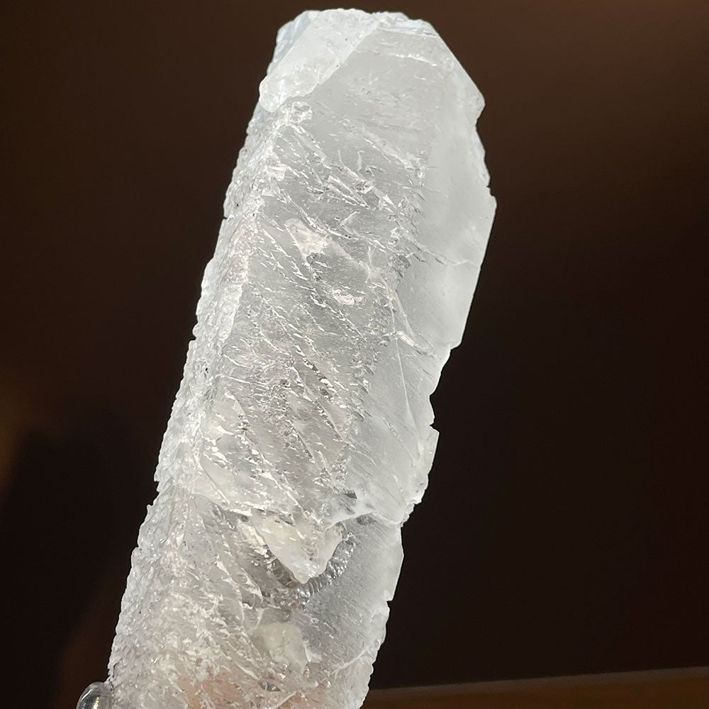 Natural Etched Growth Interference Quartz Crystal - Rare Ice Quartz Decor