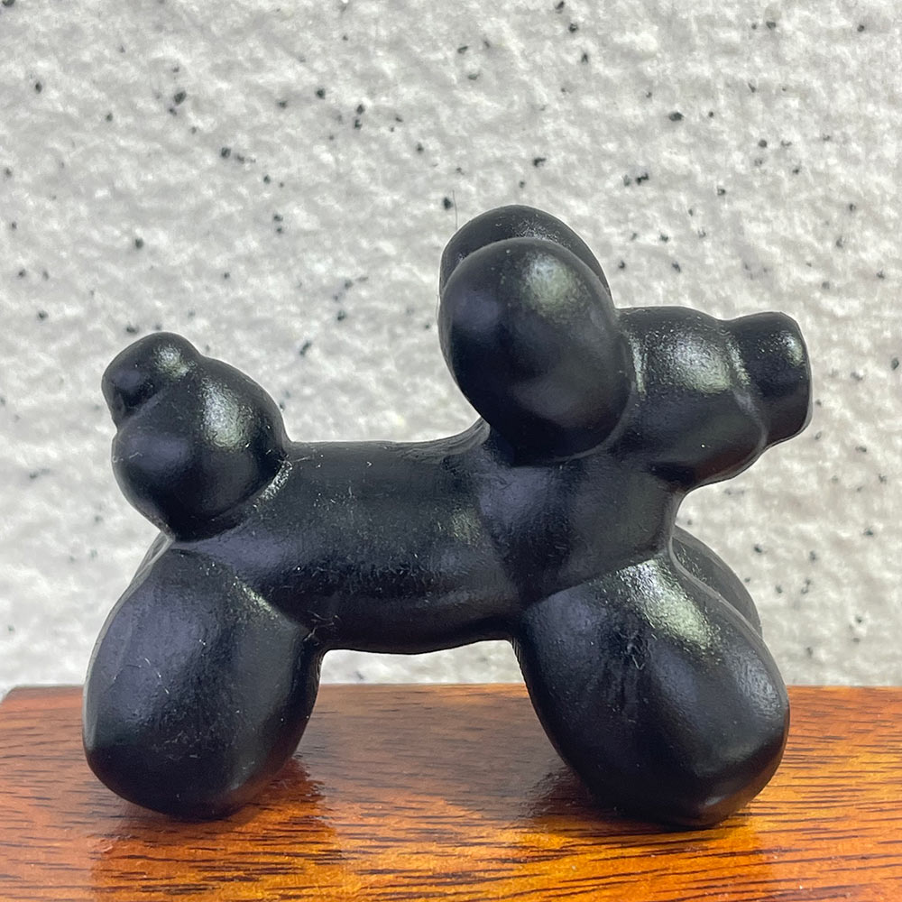 Natural Black Obsidian Dog Carving | Crystal Animal Totem