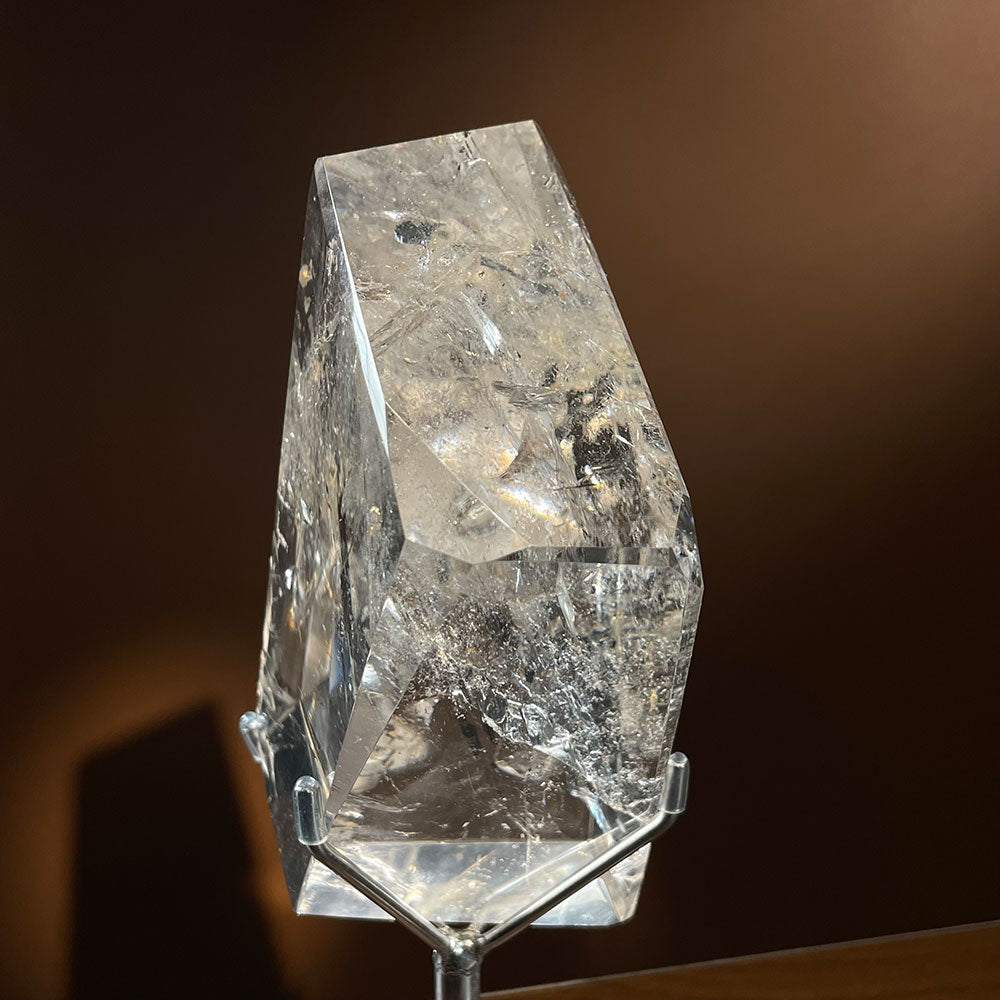 Exact Piece: Massive 1.03kg Rainbow Clear Quartz Freeform with Free Stand