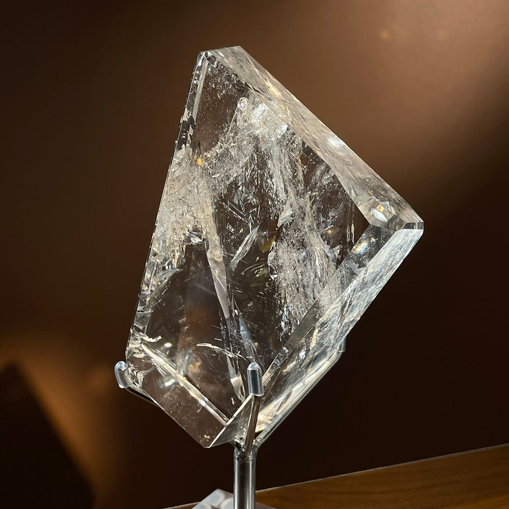 Exact Piece: Massive 1.03kg Rainbow Clear Quartz Freeform with Free Stand