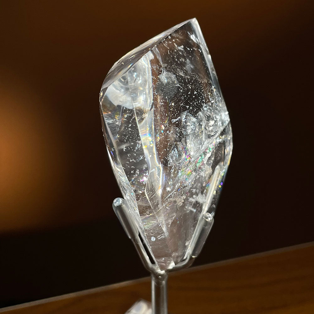 Natural Clear Quartz Crystal Polished Freeform (83mm) - Master Healer Decor