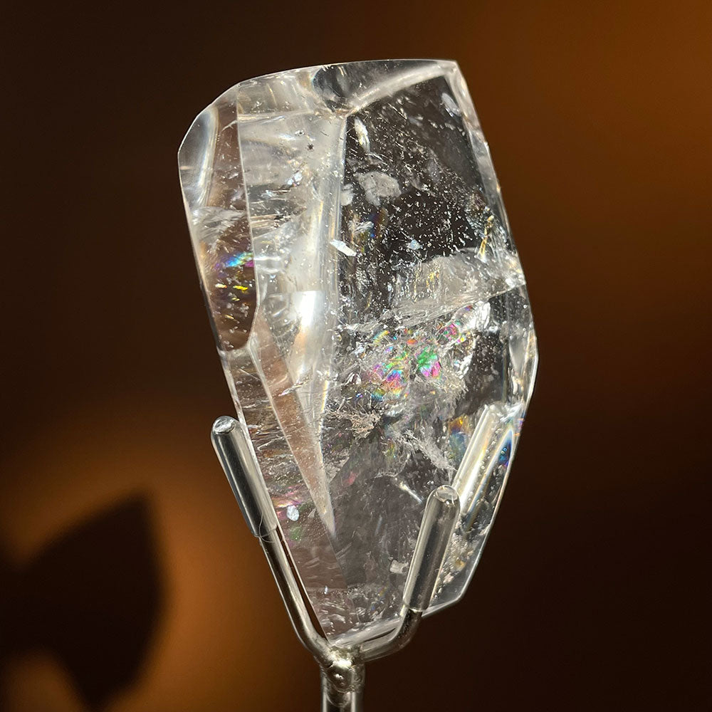 Natural Clear Quartz Crystal Polished Freeform (83mm) - Master Healer Decor