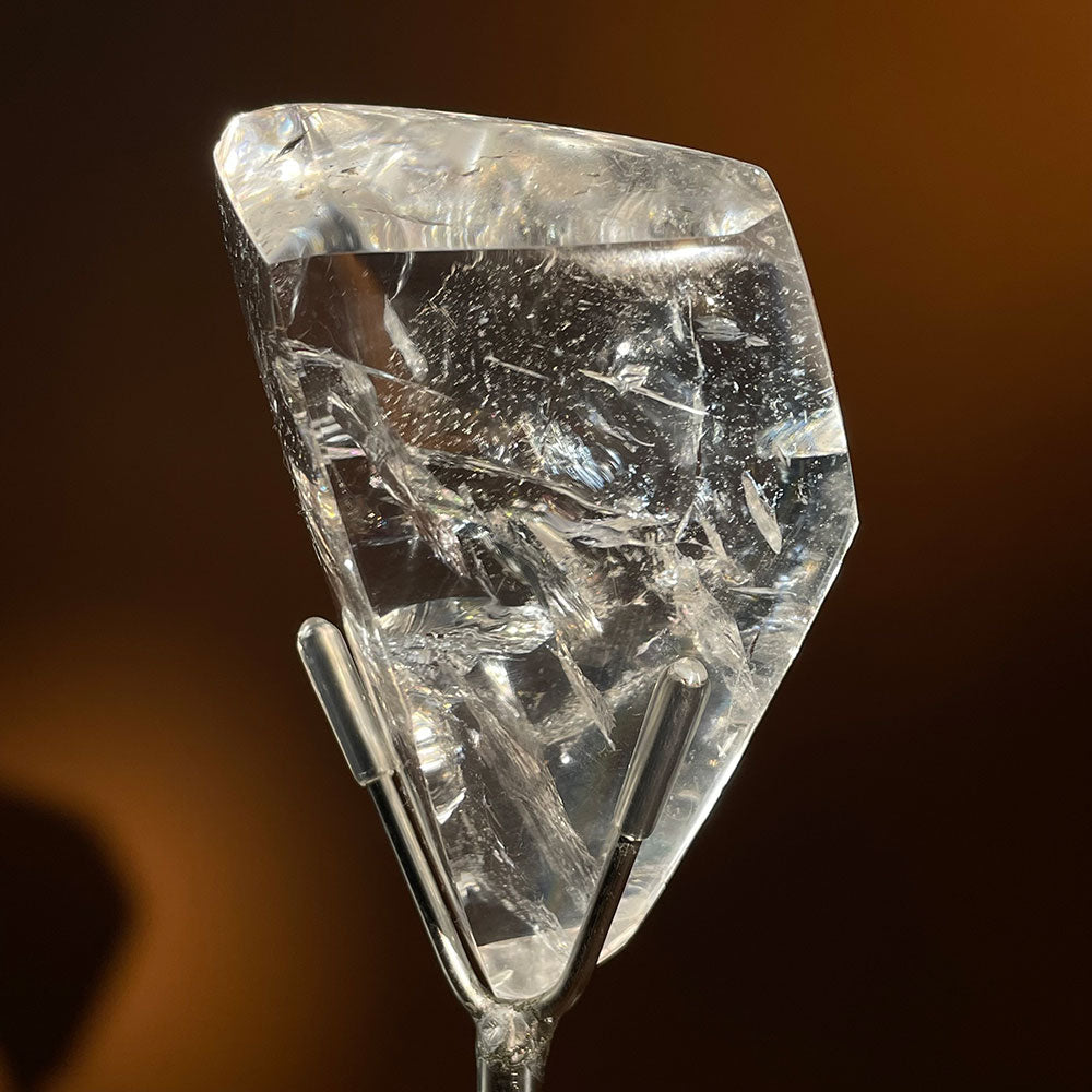 Natural Clear Quartz Crystal Polished Freeform (83mm) - Master Healer Decor