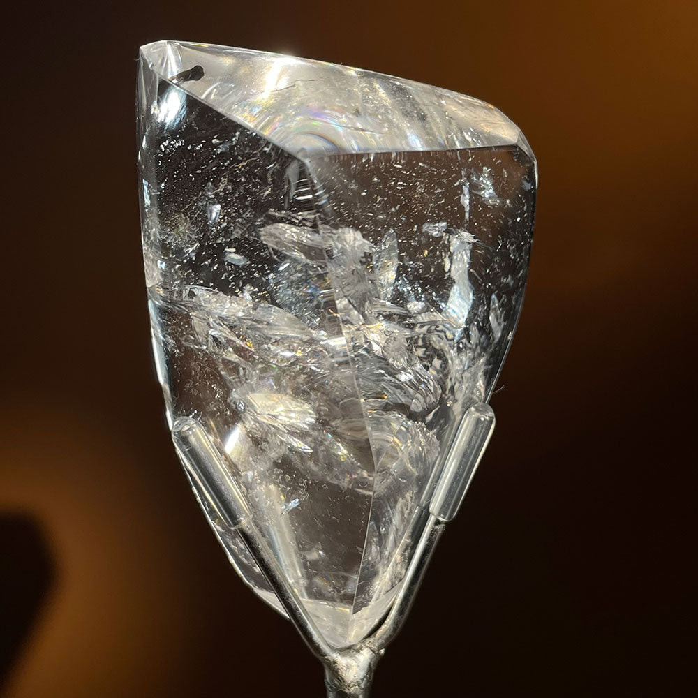 Natural Clear Quartz Crystal Polished Freeform (83mm) - Master Healer Decor