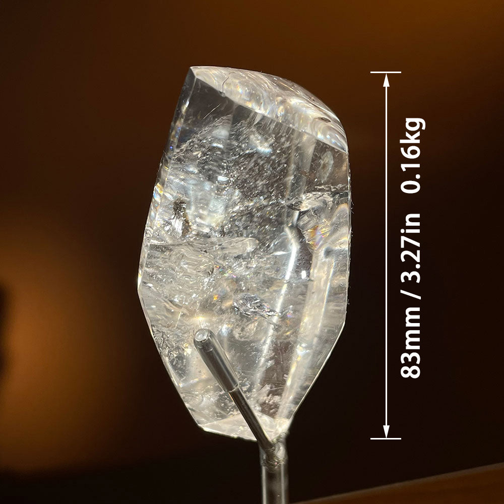 Natural Clear Quartz Crystal Polished Freeform (83mm) - Master Healer Decor