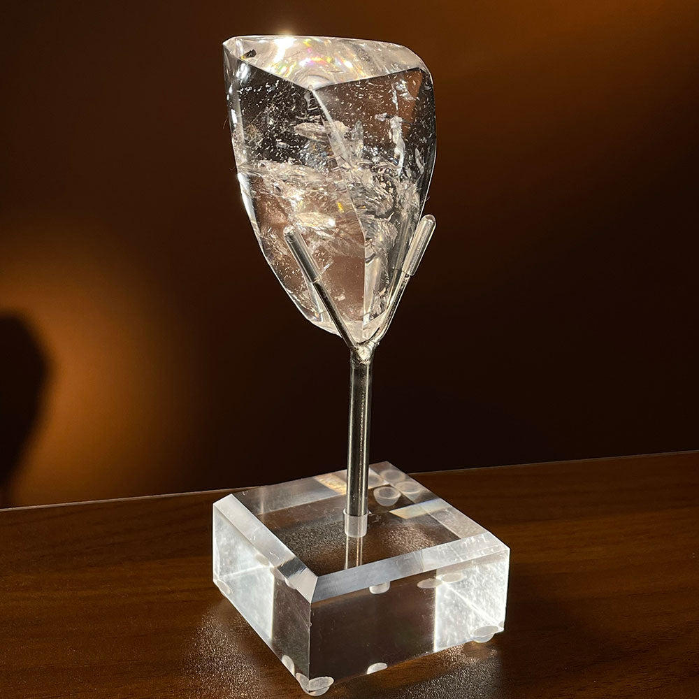 Natural Clear Quartz Crystal Polished Freeform (83mm) - Master Healer Decor