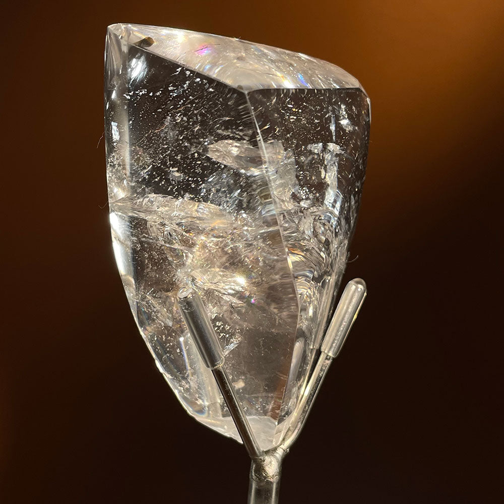 Natural Clear Quartz Crystal Polished Freeform (83mm) - Master Healer Decor