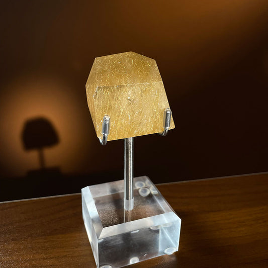 WYSIWYG Golden Rutilated Quartz Freeform & Acrylic Base (0.11kg)