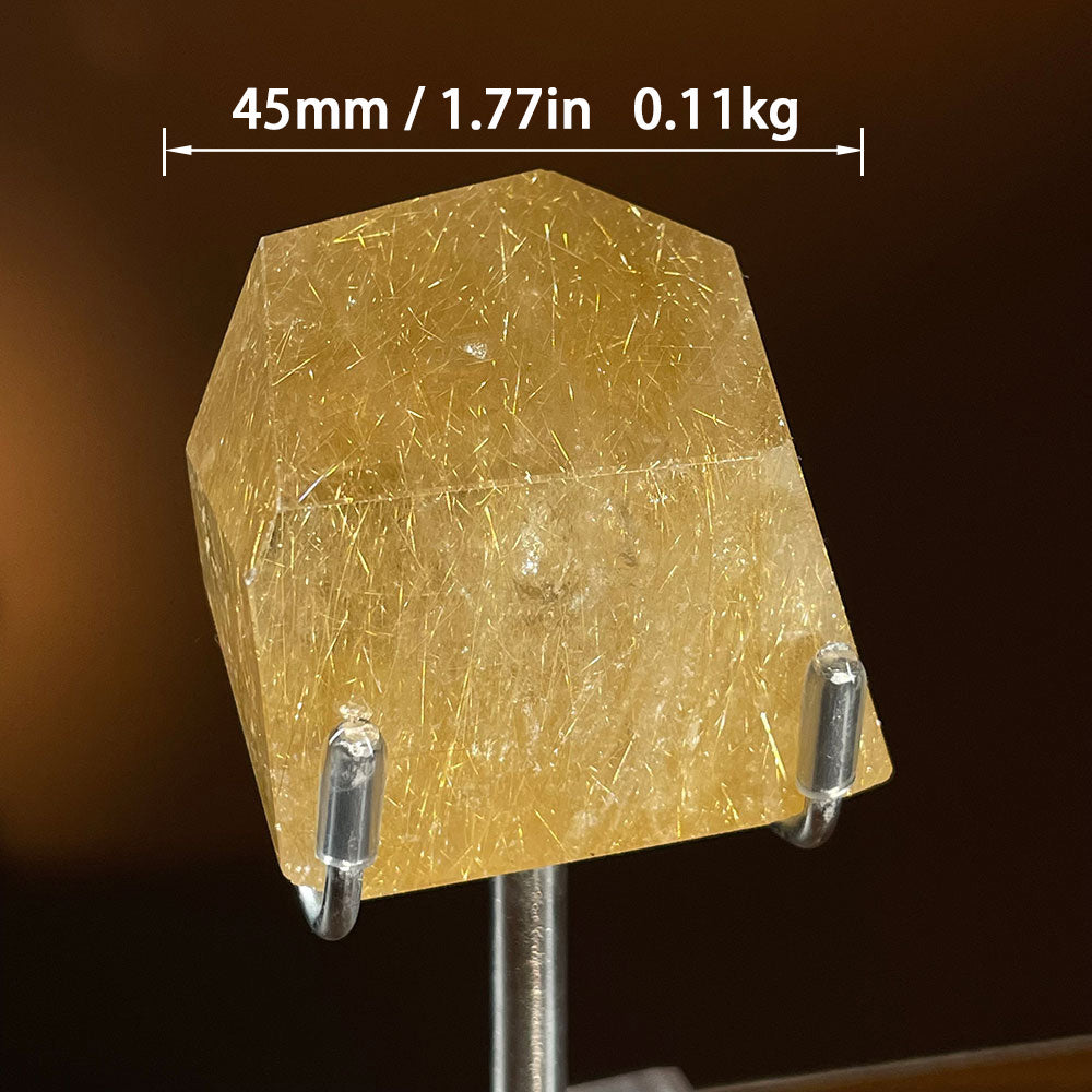 WYSIWYG Golden Rutilated Quartz Freeform & Acrylic Base (0.11kg)
