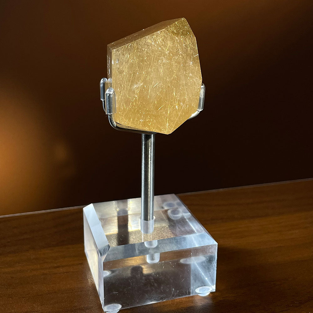 WYSIWYG Golden Rutilated Quartz Freeform & Acrylic Base (0.11kg)