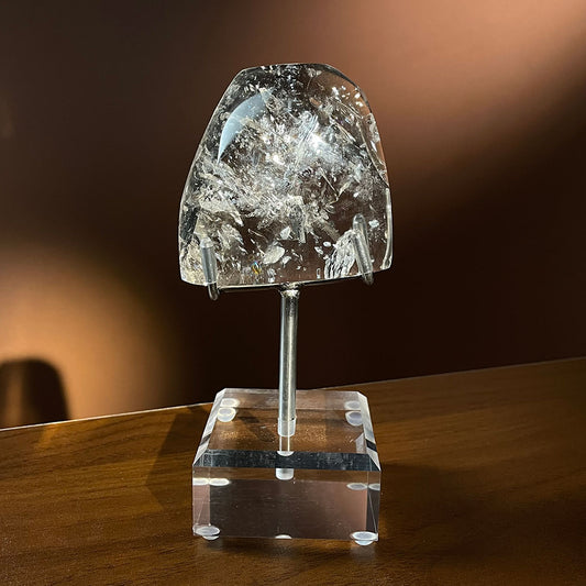 Exact Piece: Madagascar Rainbow Clear Quartz Freeform with Free Stand