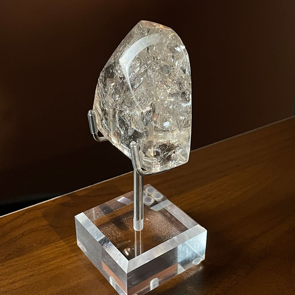 Exact Piece: Madagascar Rainbow Clear Quartz Freeform with Free Stand