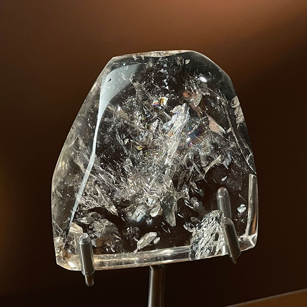 Exact Piece: Madagascar Rainbow Clear Quartz Freeform with Free Stand