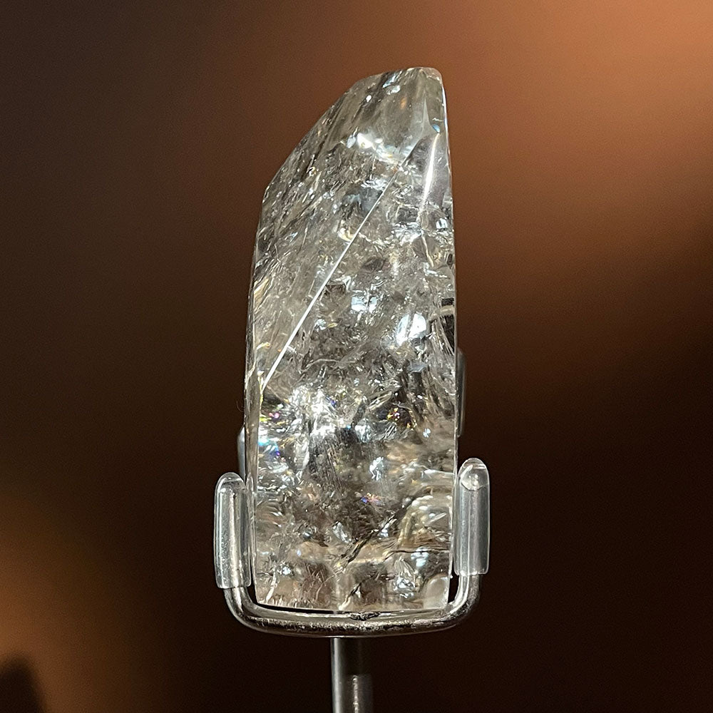 Exact Piece: Madagascar Rainbow Clear Quartz Freeform with Free Stand