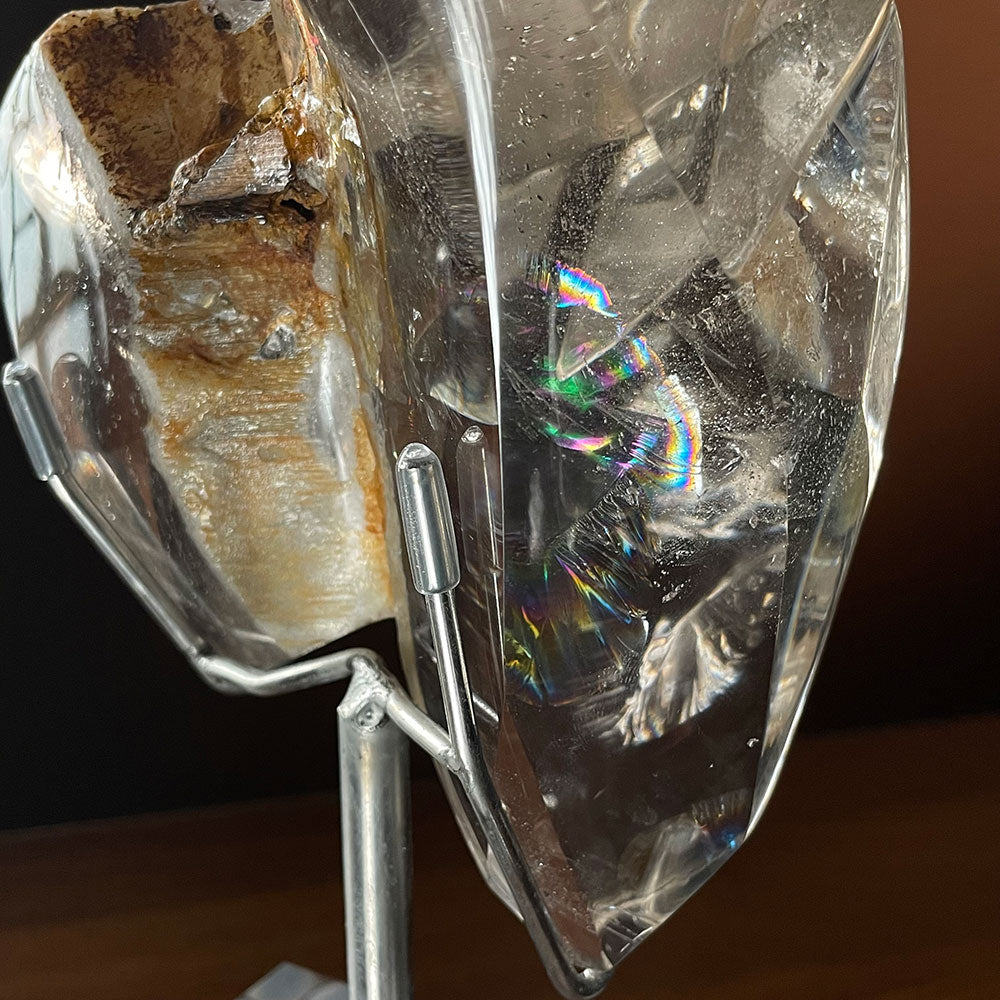 Exact Piece: Golden Healer Rainbow Quartz Freeform with Free Stand