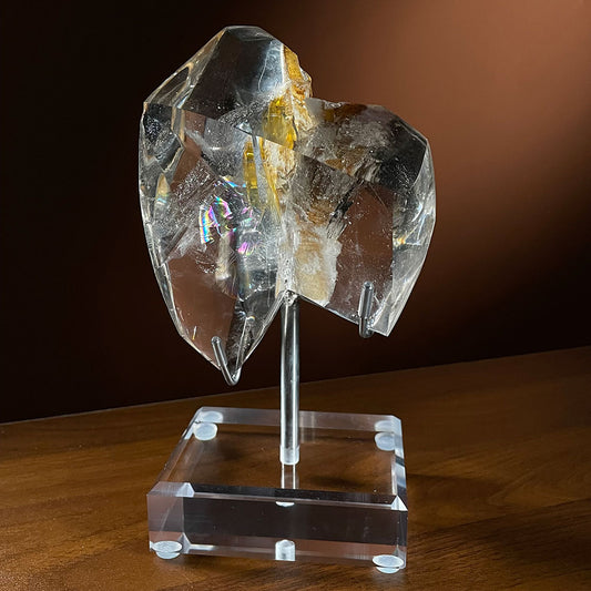 Exact Piece: Golden Healer Rainbow Quartz Freeform with Free Stand