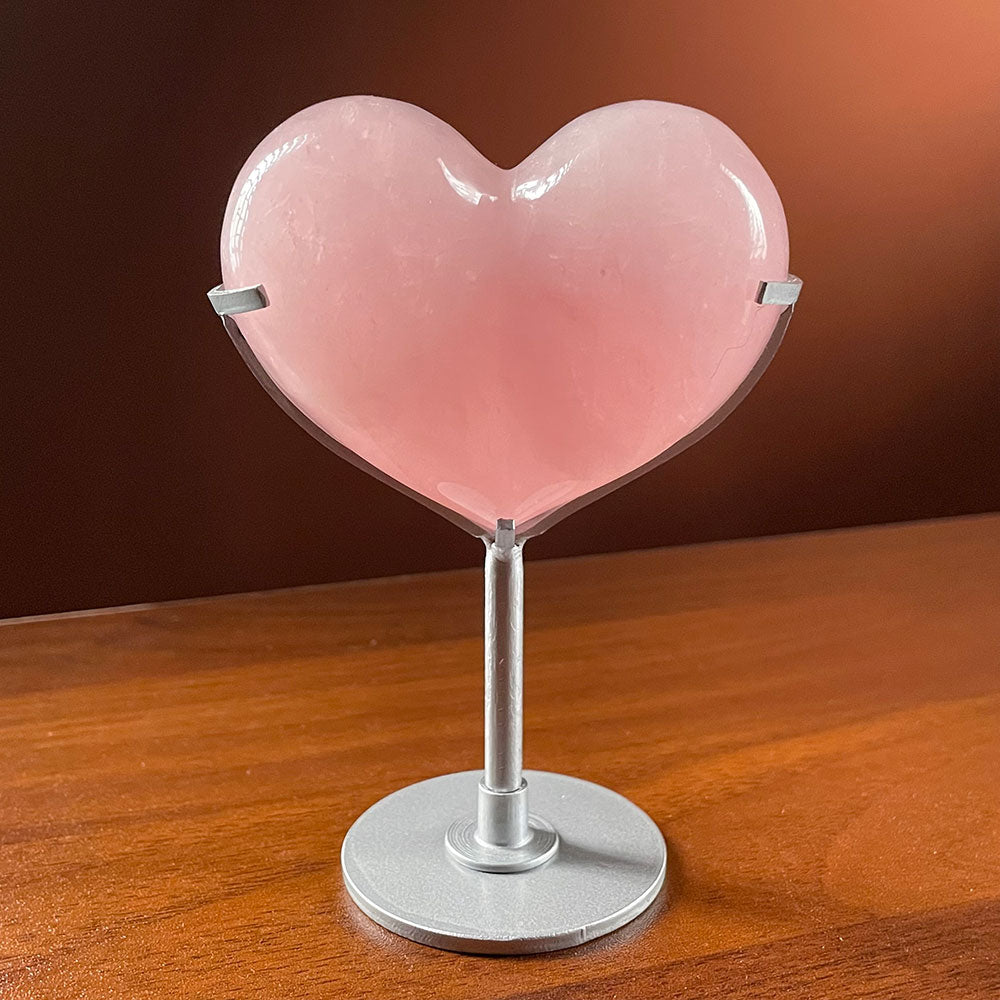 WYSIWYG Rose Quartz Bubble Heart & Display Base (0.204kg Crystal)