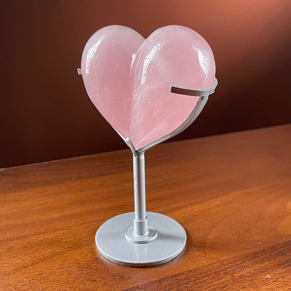 WYSIWYG Rose Quartz Bubble Heart & Display Base (0.204kg Crystal)