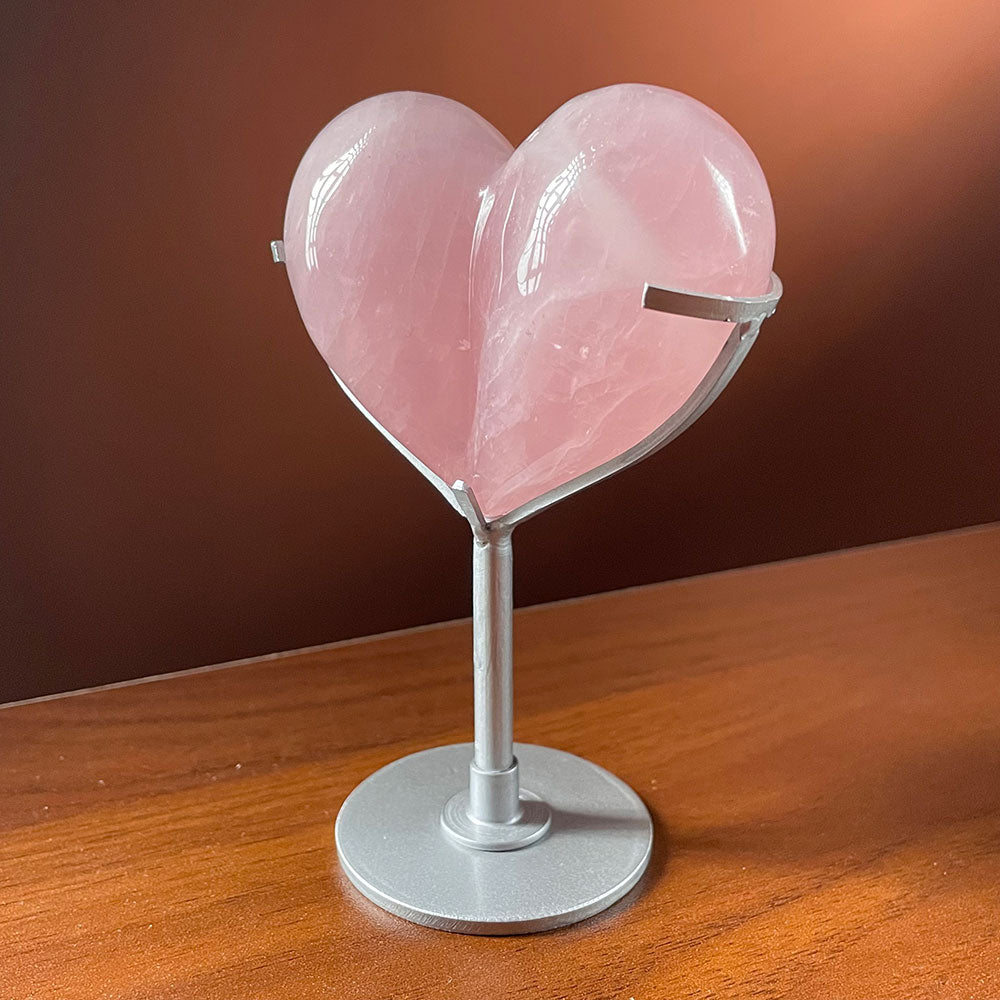 WYSIWYG Rose Quartz Bubble Heart & Display Base (0.204kg Crystal)