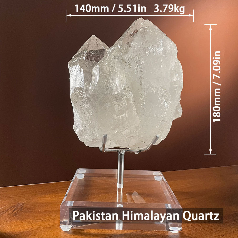 Exact Piece: Massive 3.79kg Pakistan Himalayan Quartz Cluster with Stand
