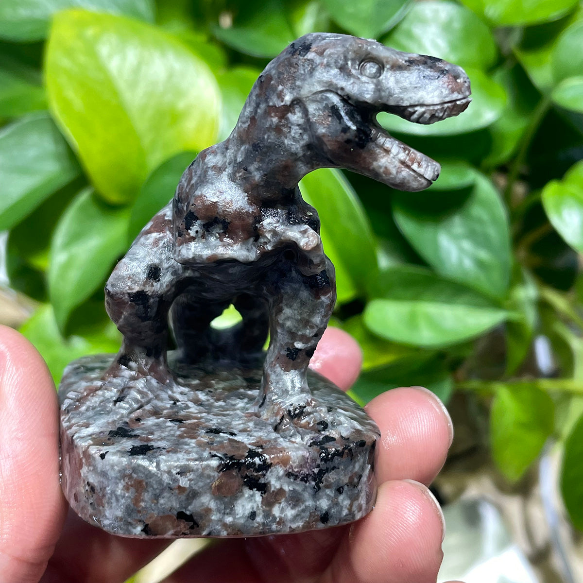 Yooperlite Dinosaur Statue Real Crystal Figurine Healing Stone Decor