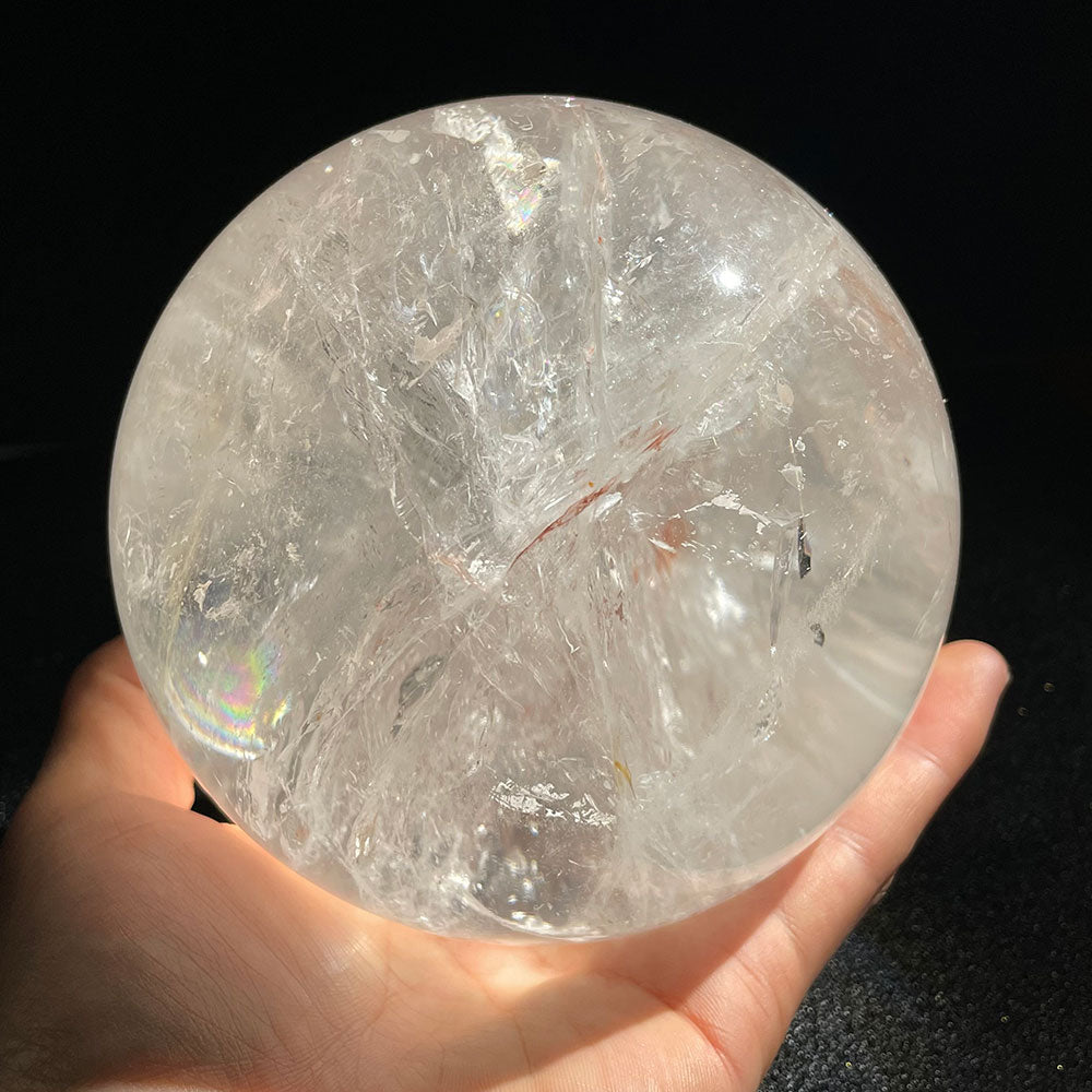 Exact Piece: Massive 2.49kg Rainbow Clear Quartz Sphere (119mm)