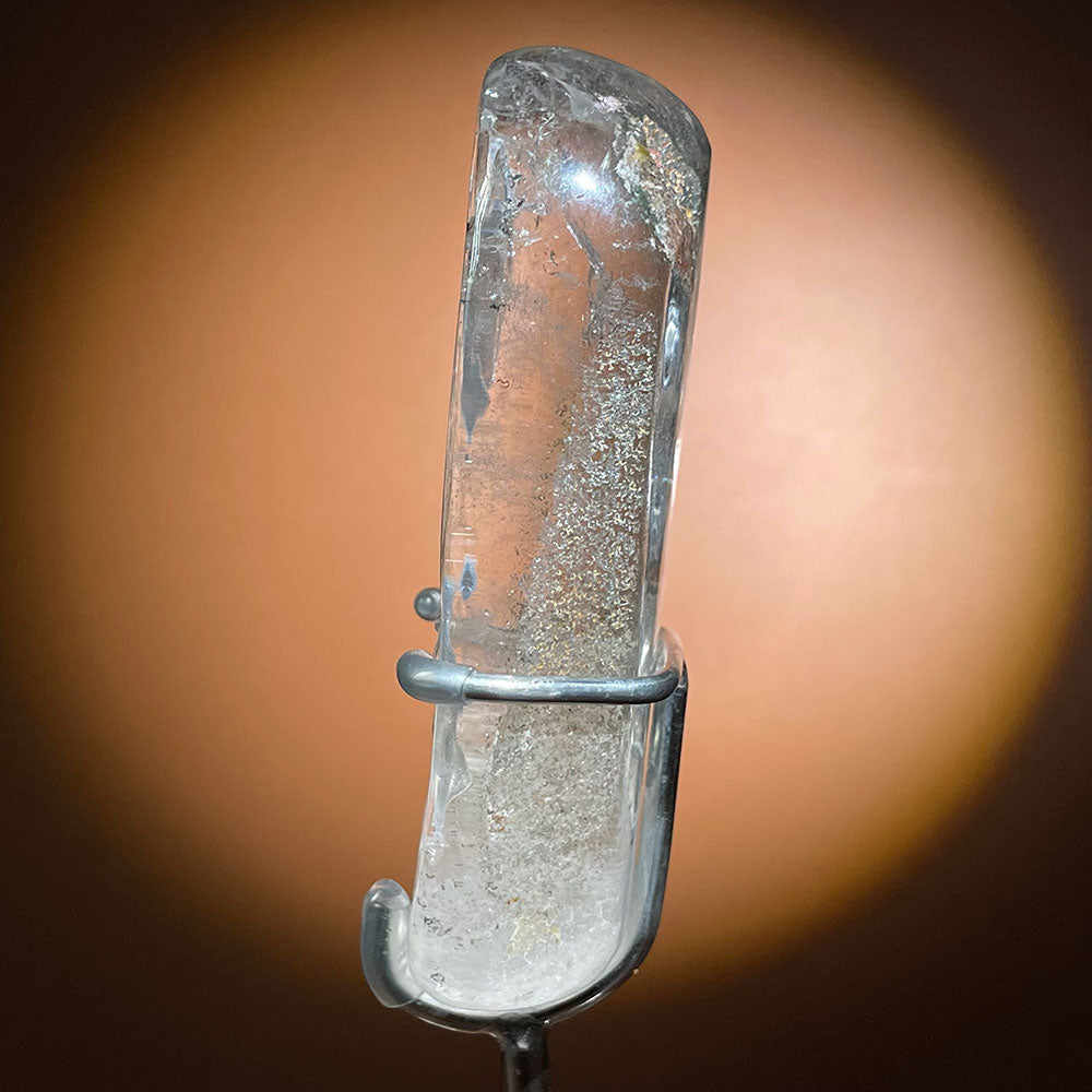 Exact Piece: Master Carved Clear Quartz Buddha Statue with Stand (115mm)