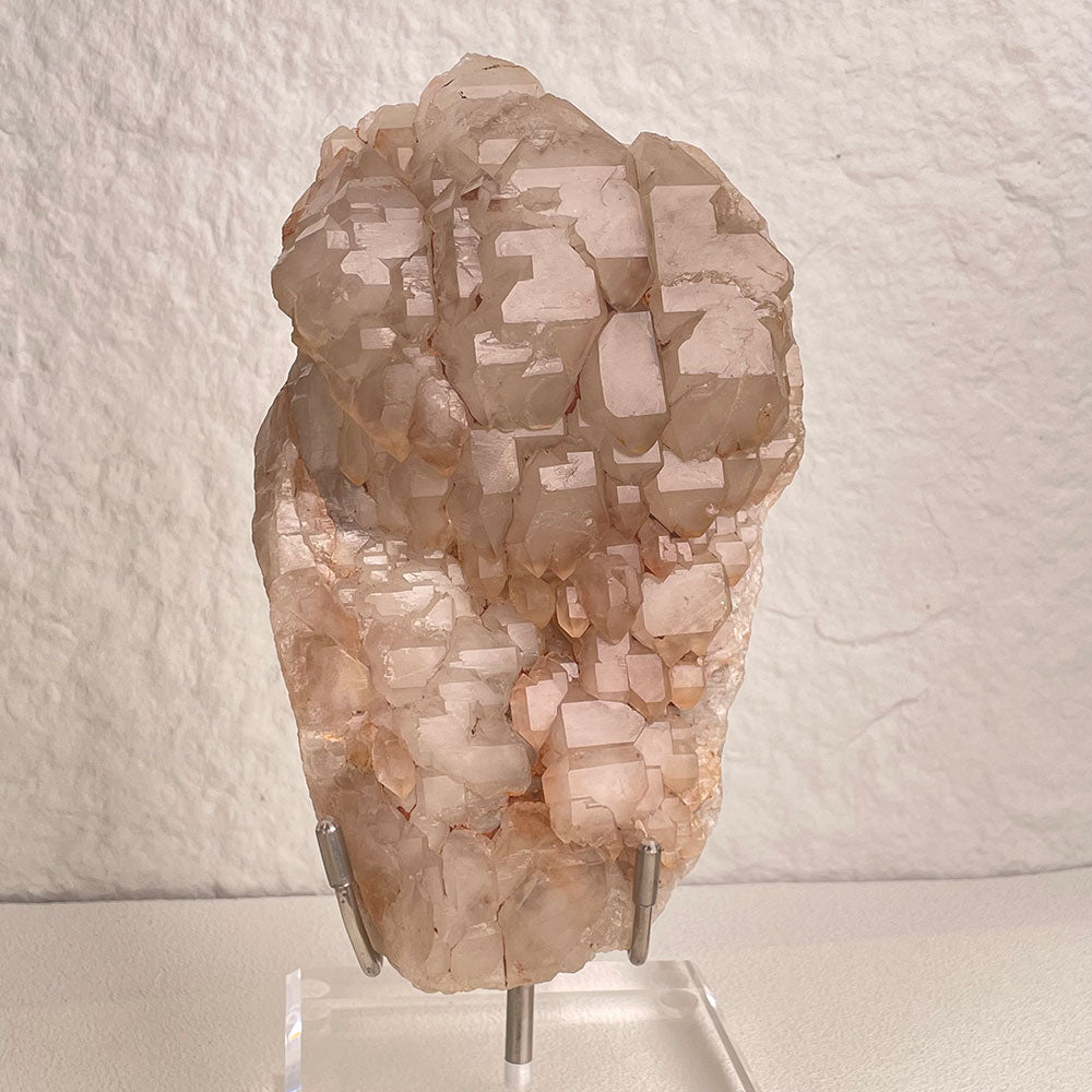 Massive 2.64kg Madagascar Elestial Quartz Cluster with Stand