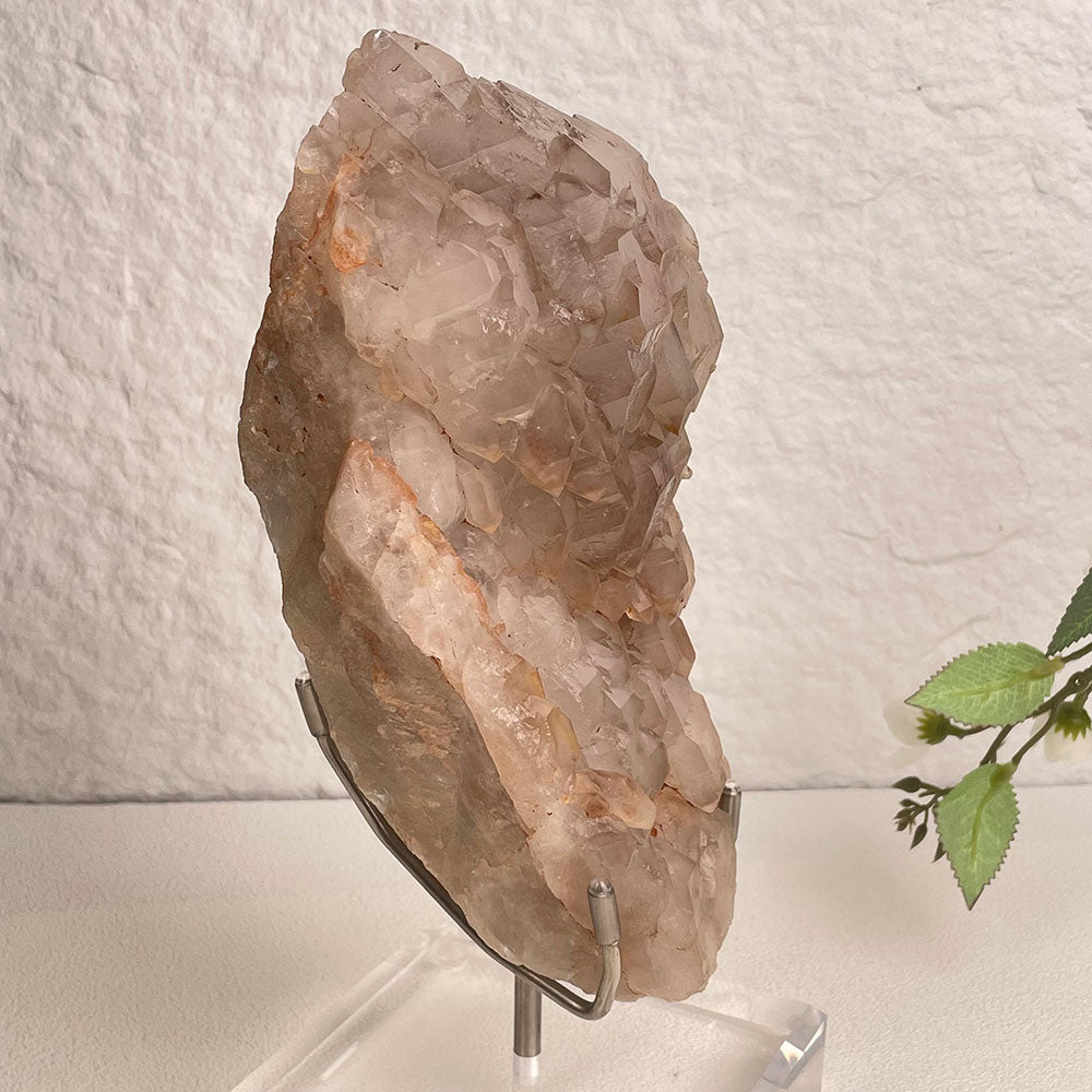 Massive 2.64kg Madagascar Elestial Quartz Cluster with Stand