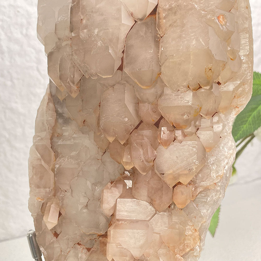 Massive 2.64kg Madagascar Elestial Quartz Cluster with Stand