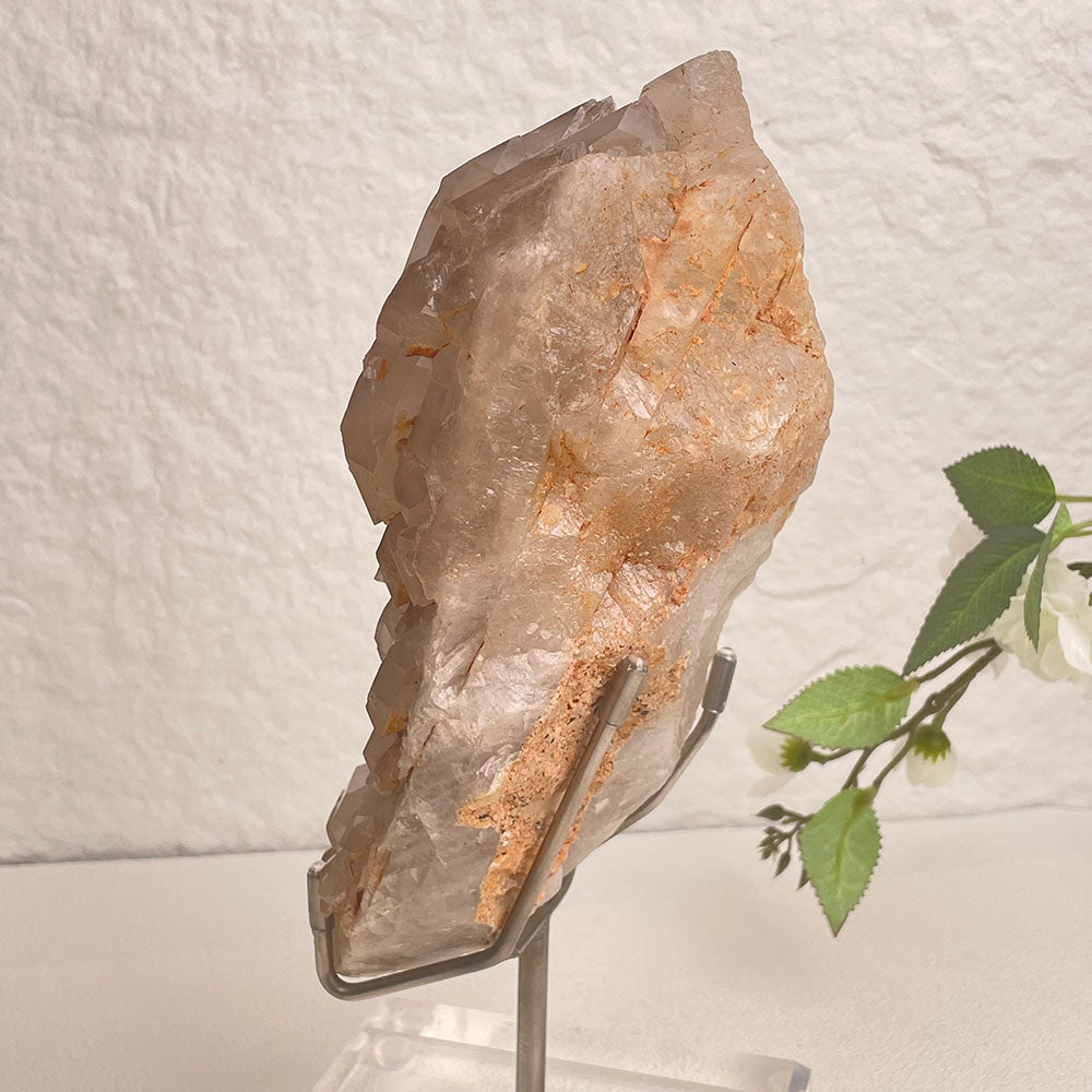 Massive 2.64kg Madagascar Elestial Quartz Cluster with Stand