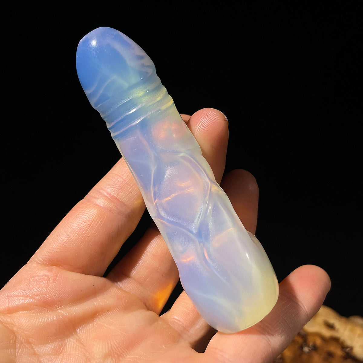 Opalite Penis Statues Crystal Energy Healing Stone Figurine Carving