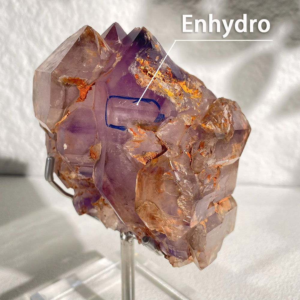 Natural Enhydro Amethyst Skeletal Quartz - Ancient Water Bubble Specimen