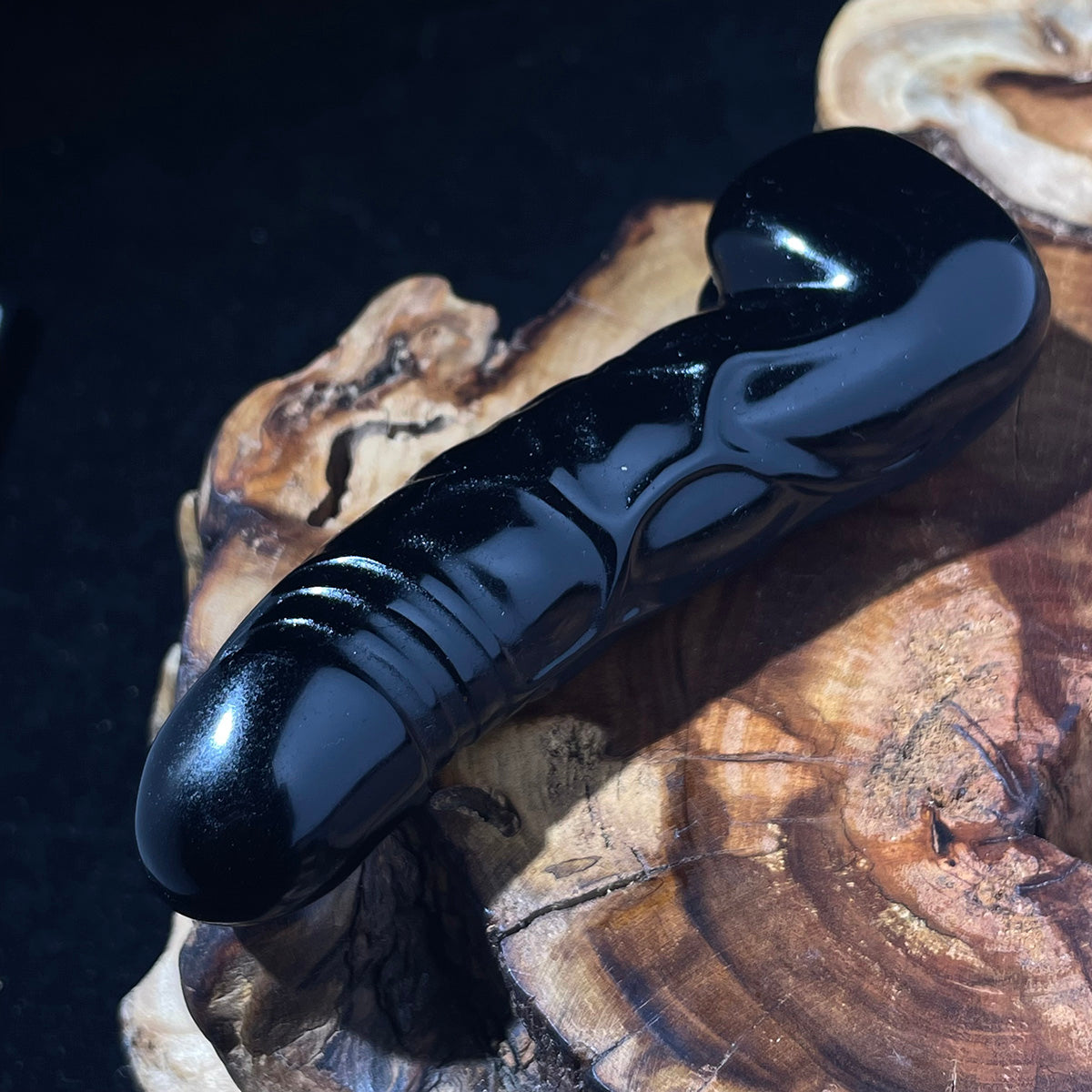 Black Obsidian Penis Healing Stone Real Crystal Statues