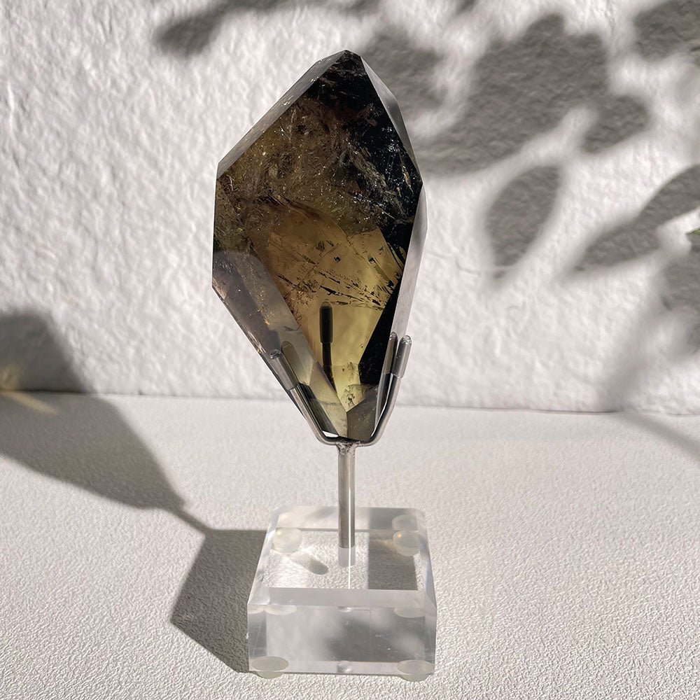 Exact Piece: Natural Smokey Citrine Polished Freeform with Stand