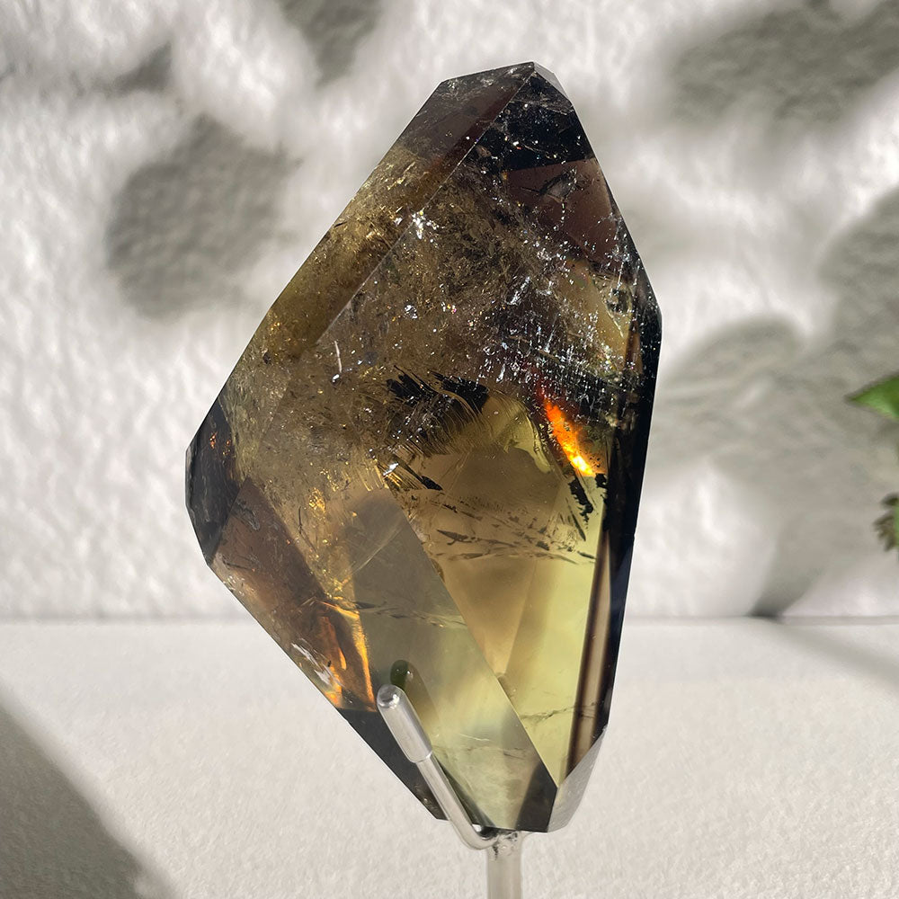 Exact Piece: Natural Smokey Citrine Polished Freeform with Stand