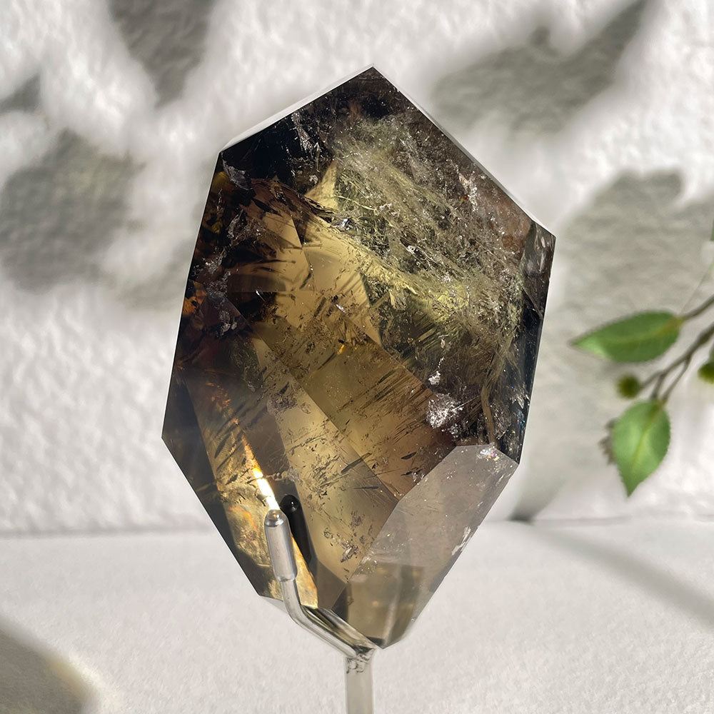 Exact Piece: Natural Smokey Citrine Polished Freeform with Stand