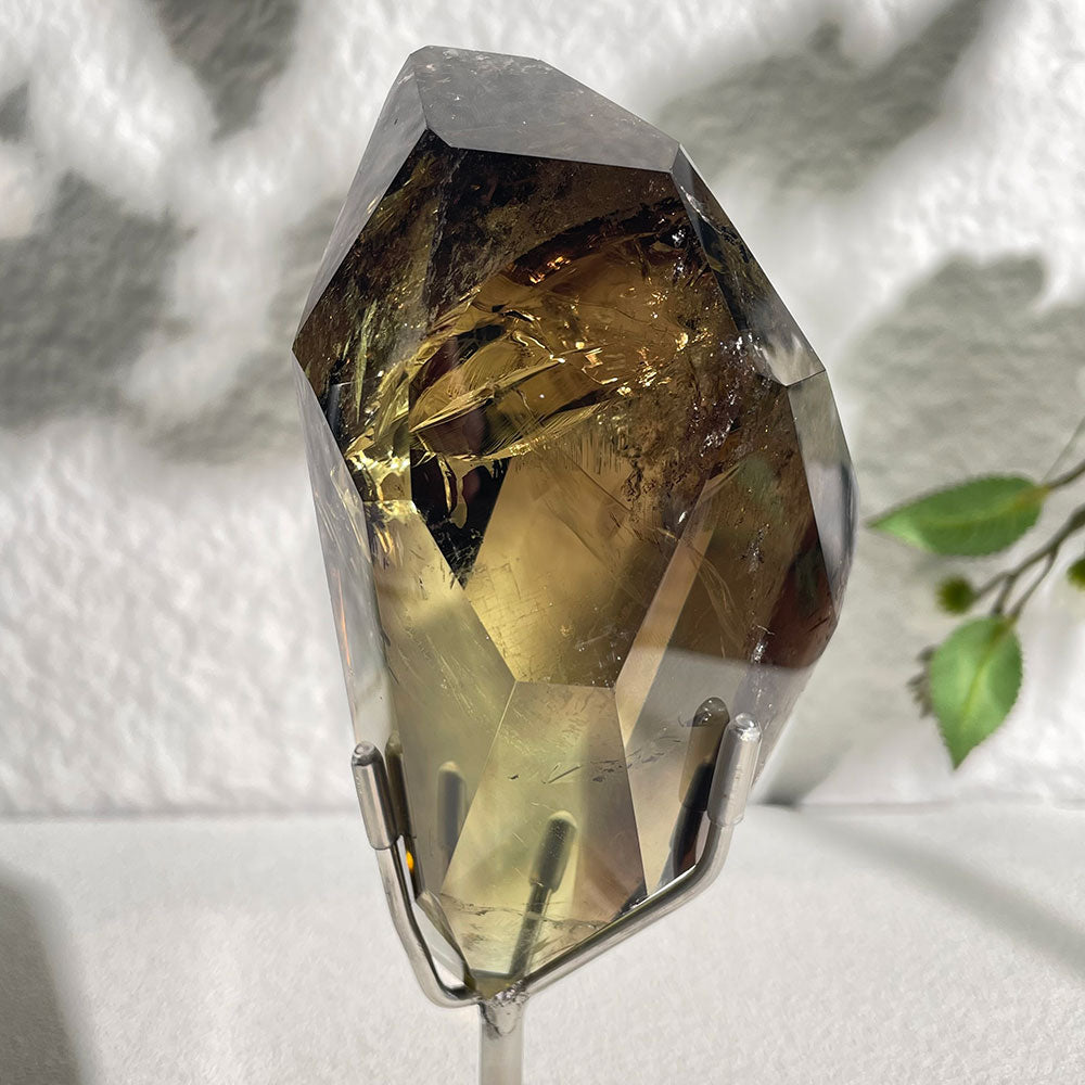 Exact Piece: Natural Smokey Citrine Polished Freeform with Stand