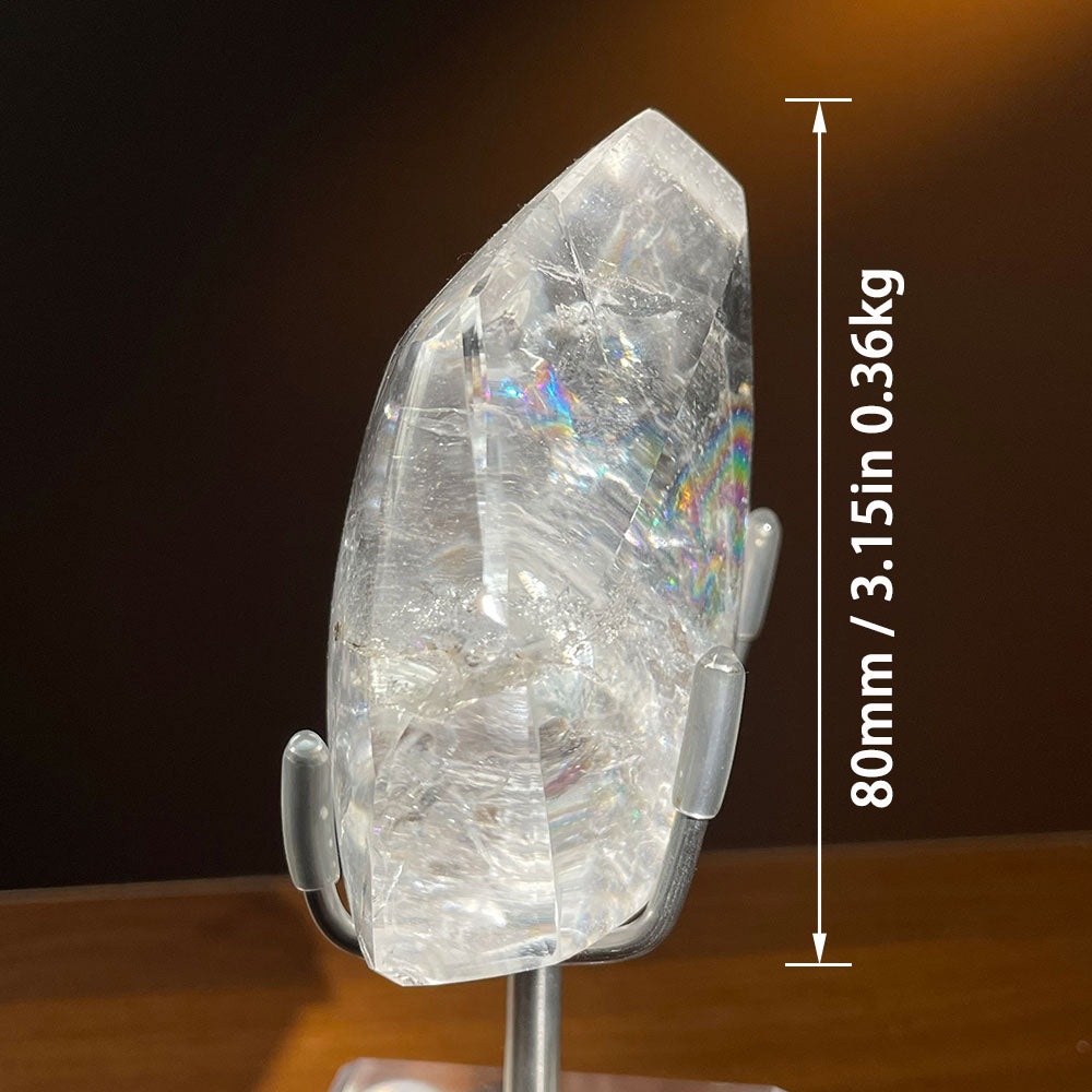 WYSIWYG Transparent Clear Quartz Polyhedron & Acrylic Base