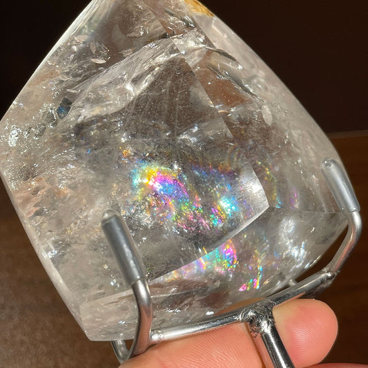 Exact Piece: 0.4kg Chunky Rainbow Clear Quartz Freeform with Stand