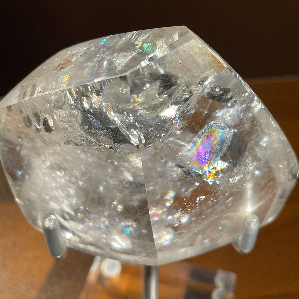 Exact Piece: 0.4kg Chunky Rainbow Clear Quartz Freeform with Stand