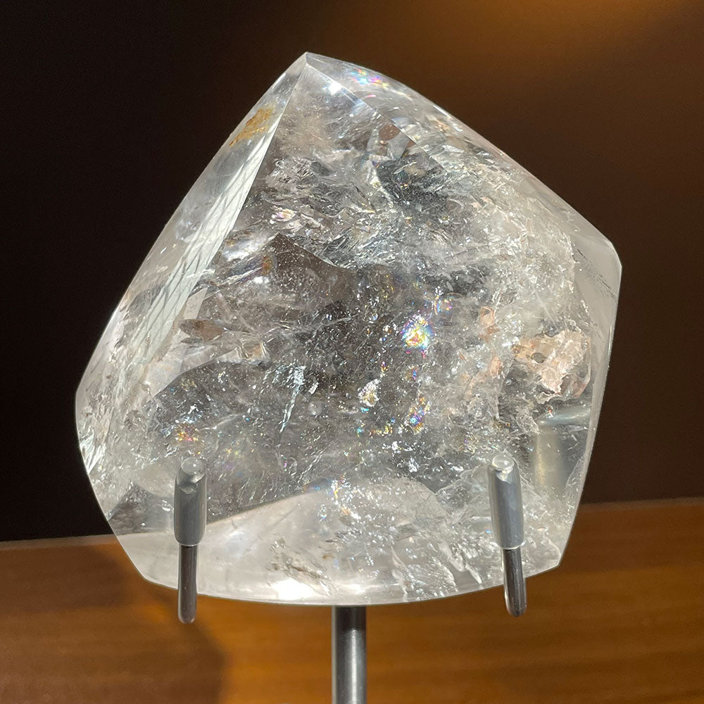 Exact Piece: 0.4kg Chunky Rainbow Clear Quartz Freeform with Stand