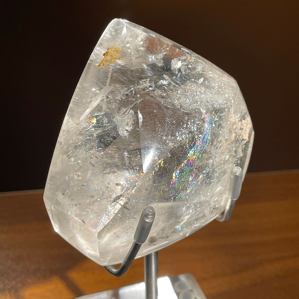 Exact Piece: 0.4kg Chunky Rainbow Clear Quartz Freeform with Stand