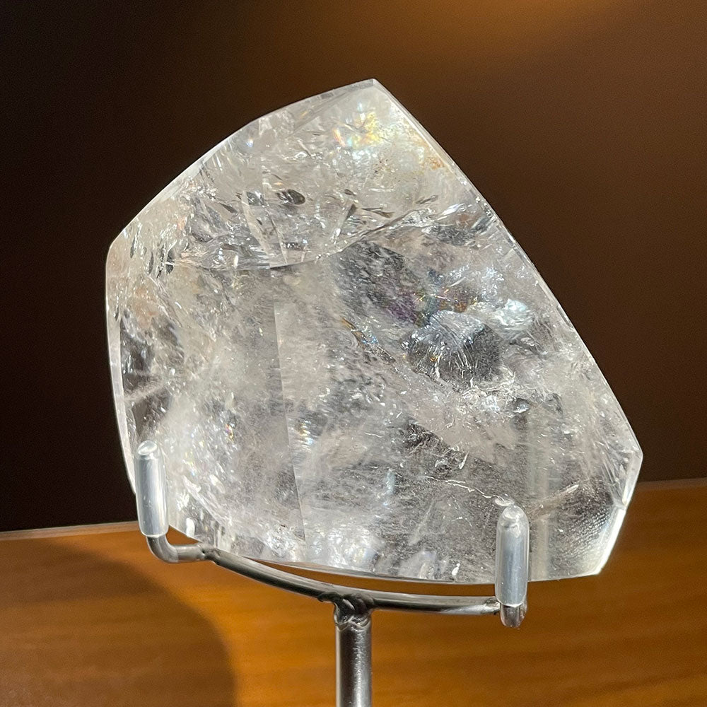 Exact Piece: 0.4kg Chunky Rainbow Clear Quartz Freeform with Stand