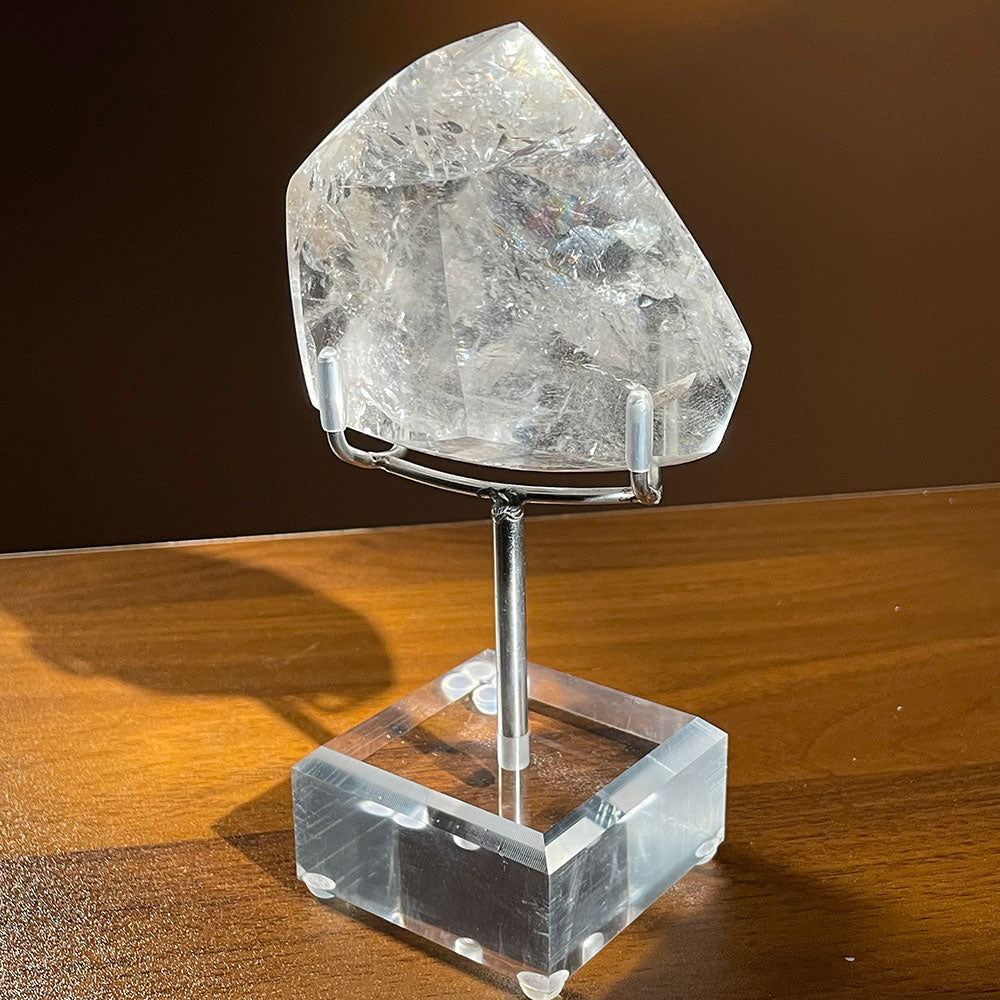 Exact Piece: 0.4kg Chunky Rainbow Clear Quartz Freeform with Stand