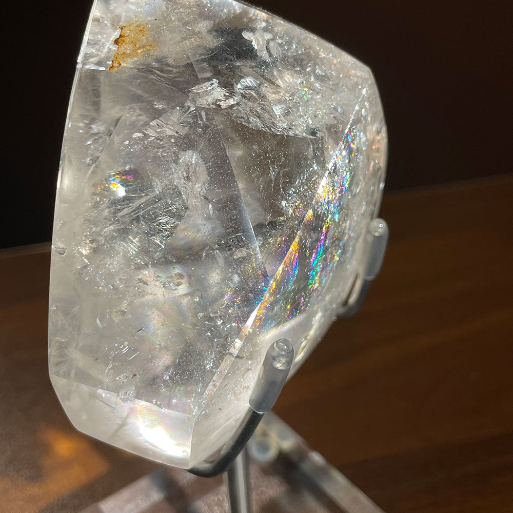Exact Piece: 0.4kg Chunky Rainbow Clear Quartz Freeform with Stand