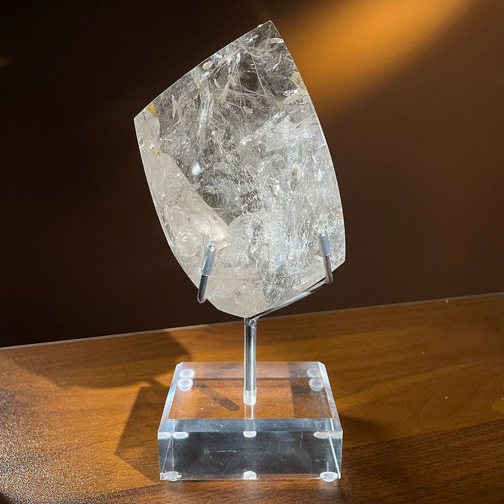 Exact Piece: 0.74kg Rainbow Clear Quartz Freeform with Stand